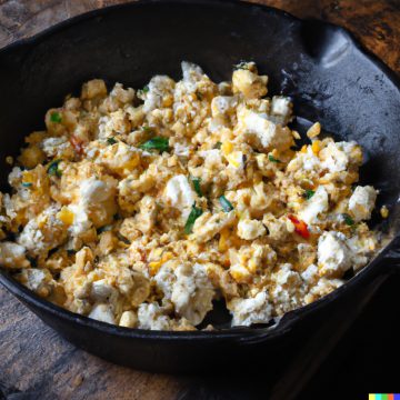 tofu and eggs scramble